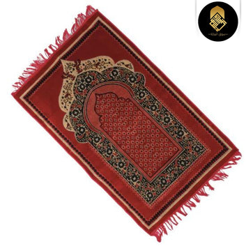 Maroon Velvet Luxury Praying Rug