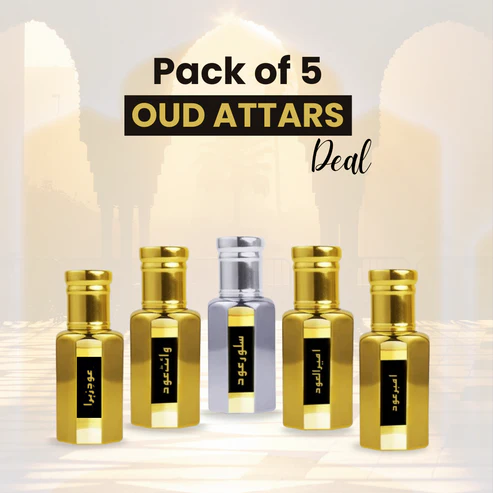 Pack Of 5 Attars Deal (Oud)