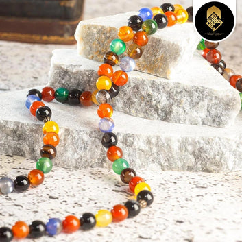 Premium Multi Colour Aqeeq Stone Tasbeeh